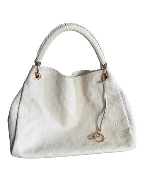 Louis Vuitton Artsy MM Monogram Empreinte Leather Ivory Shoulder Bag